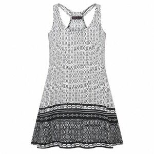 Ally Womens Black White Geometric Tribal Print Racerback Mini Dress Size US 4